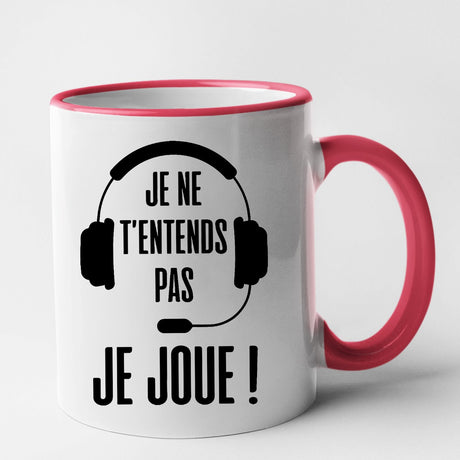 Mug Je ne t'entends pas je joue Rouge