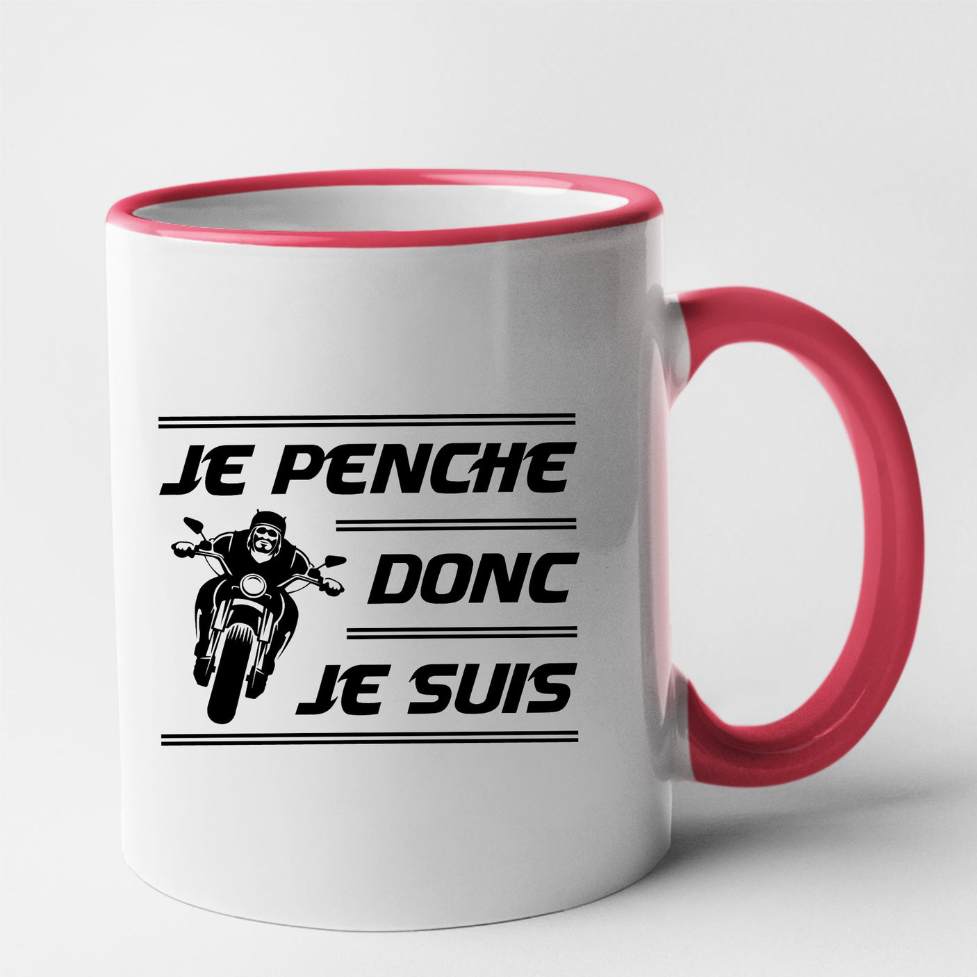 Mug Je penche donc je suis Rouge