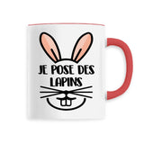 Mug Je pose des lapins 