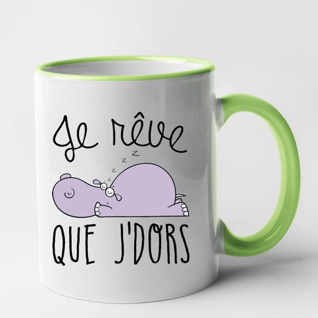 Mug Je rêve que je dors Vert