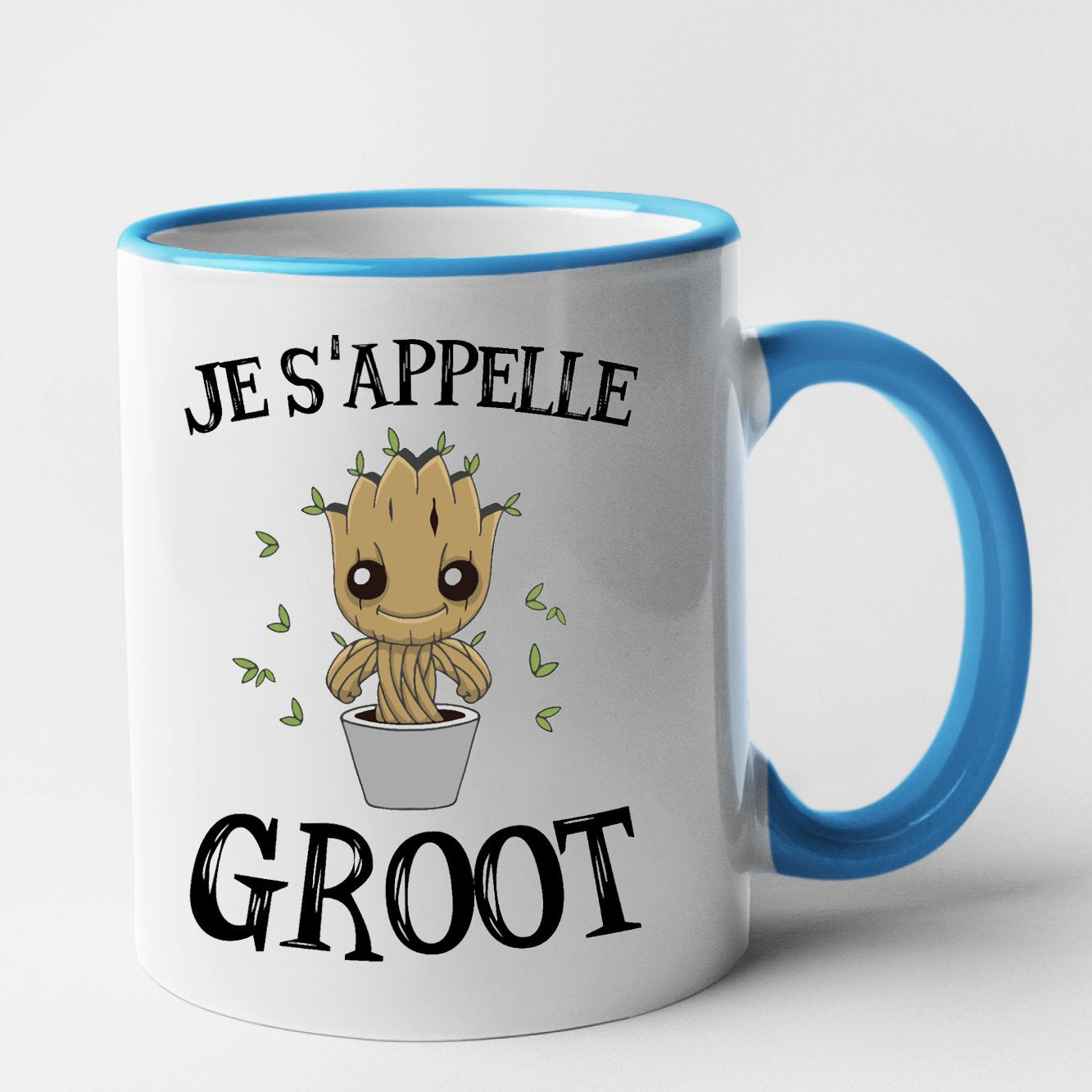 Mug Je s'appelle Groot Bleu