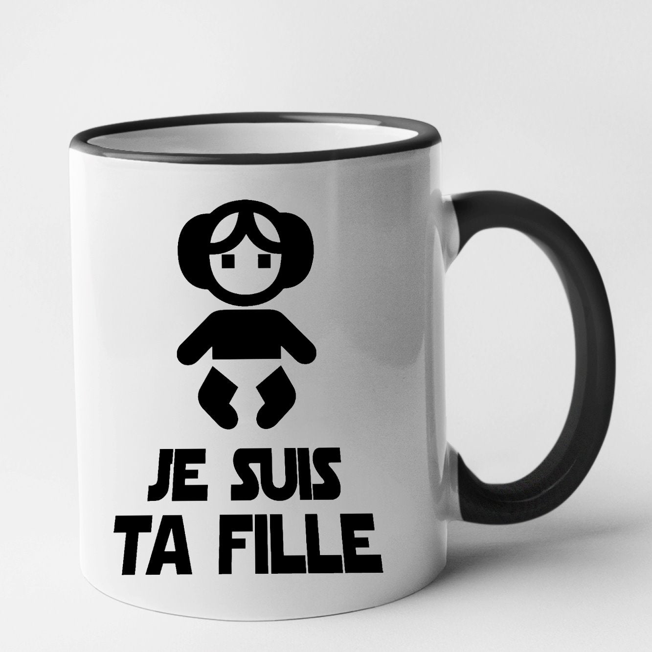 Mug Je suis ta fille Noir