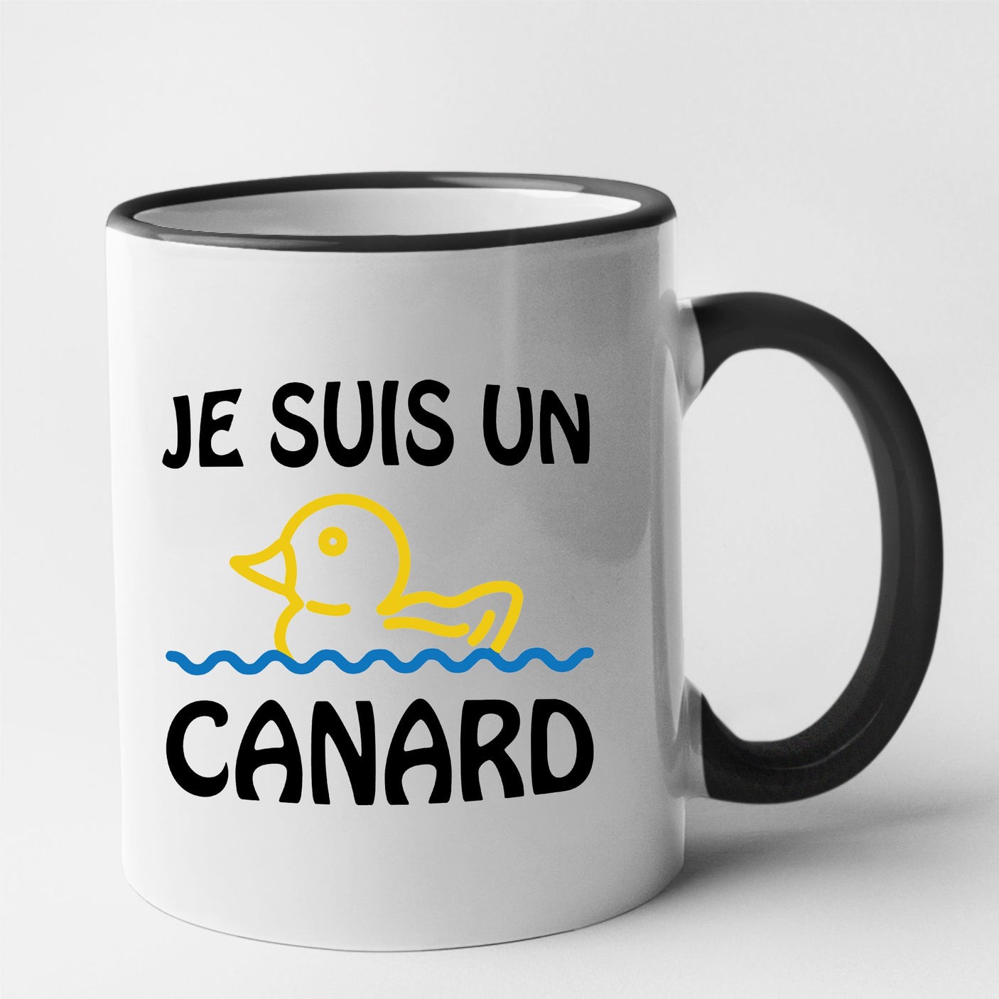 Mug Je suis un canard Noir