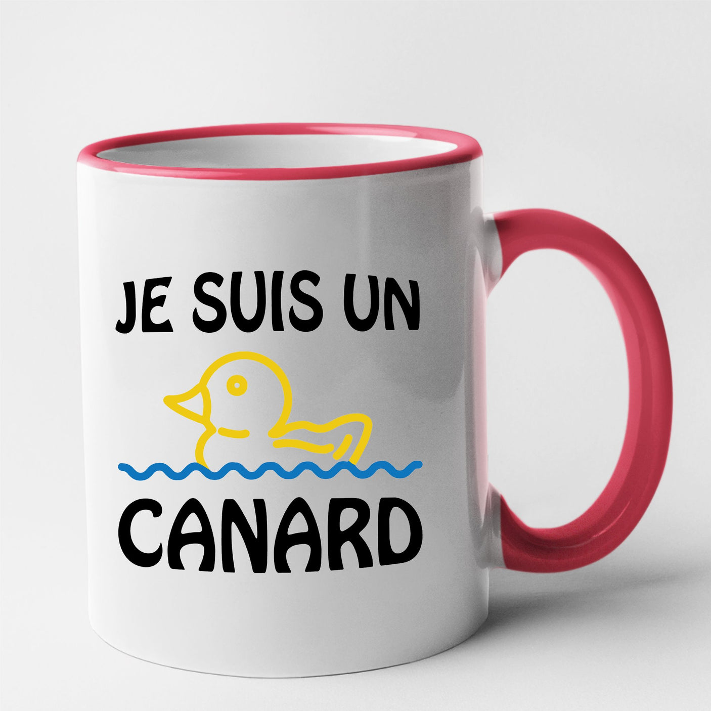 Mug Je suis un canard Rouge