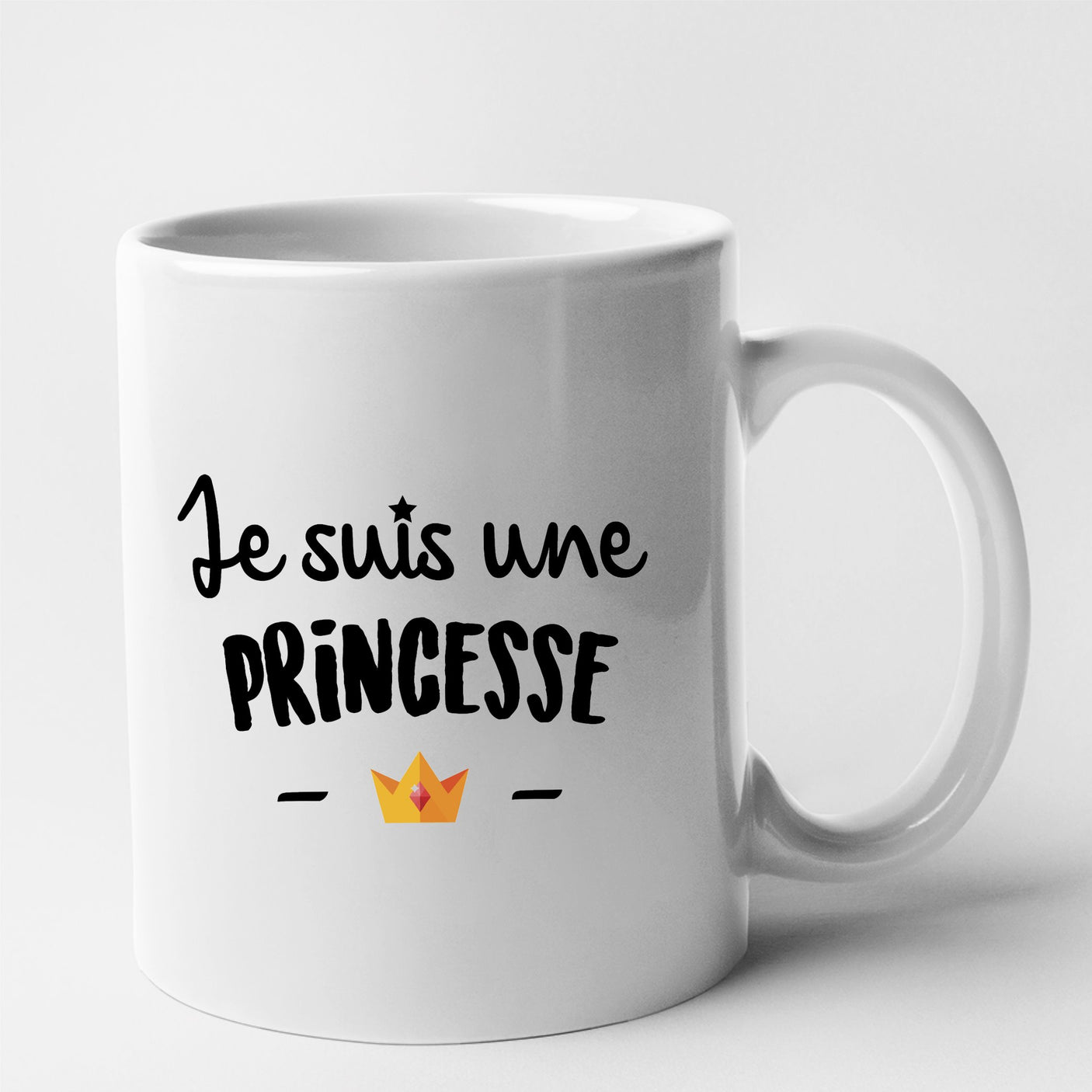 Mug Je suis une princesse Blanc