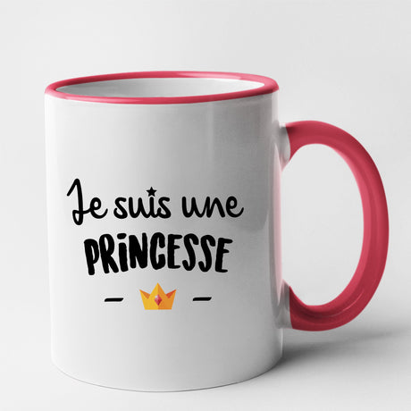 Mug Je suis une princesse Rouge