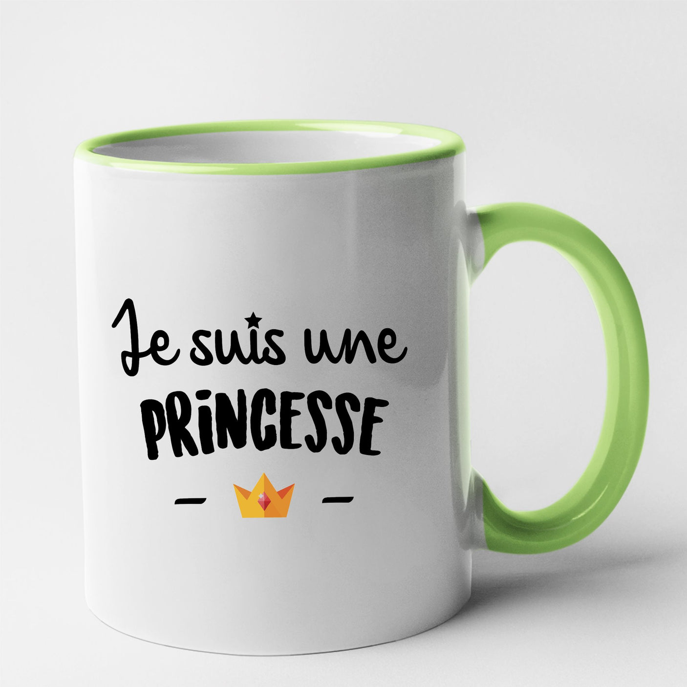 Mug Je suis une princesse Vert