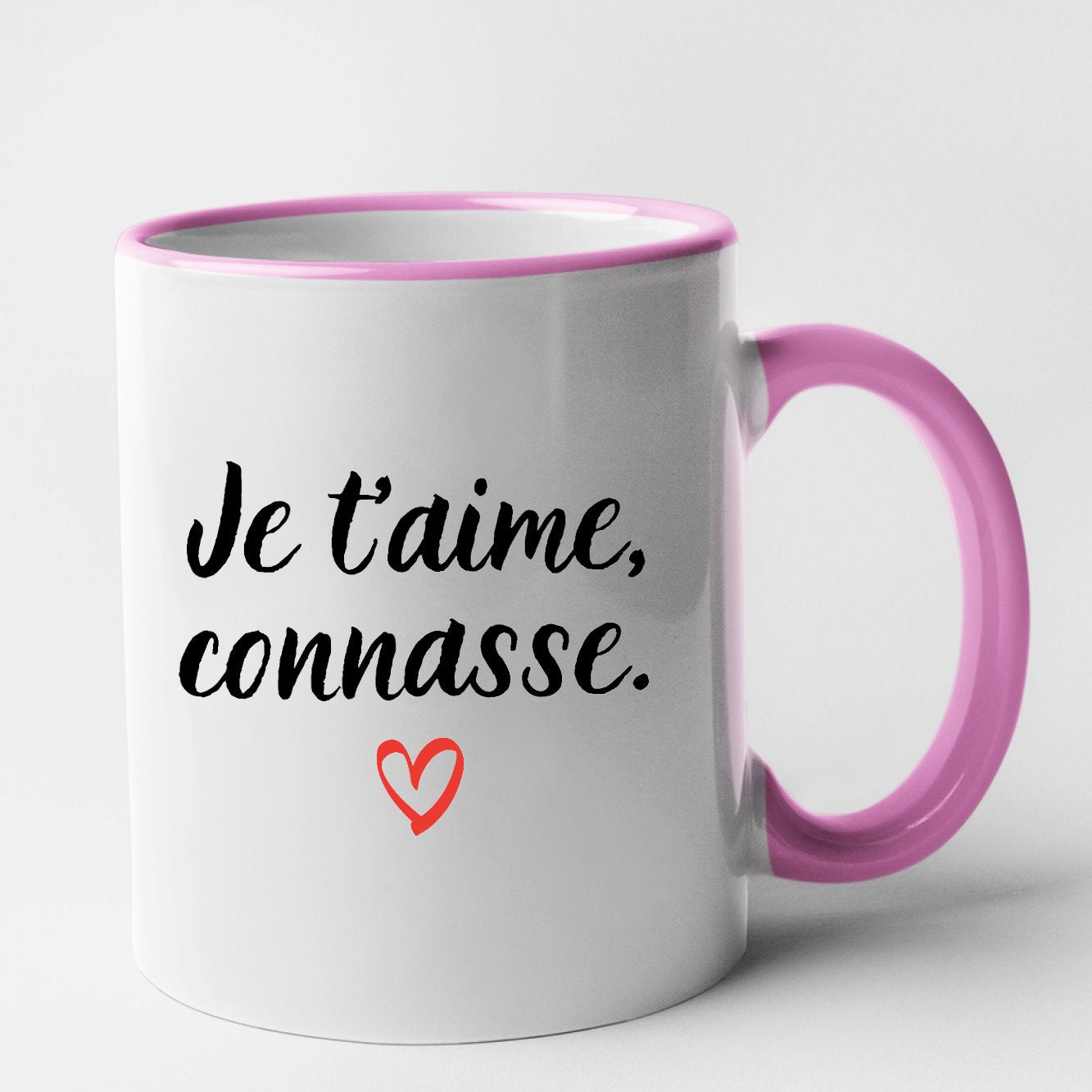 Mug Je t'aime connasse Rose