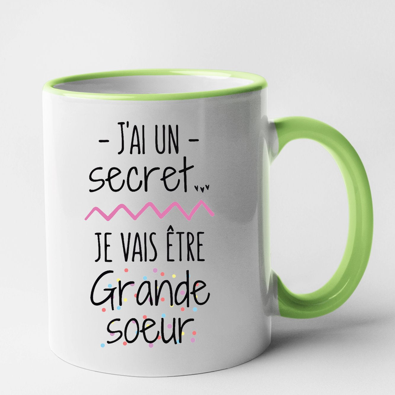 Mug Je vais être grande soeur Vert