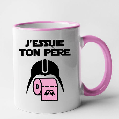 Mug J'essuie ton père Rose