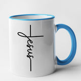 Mug Jesus Bleu