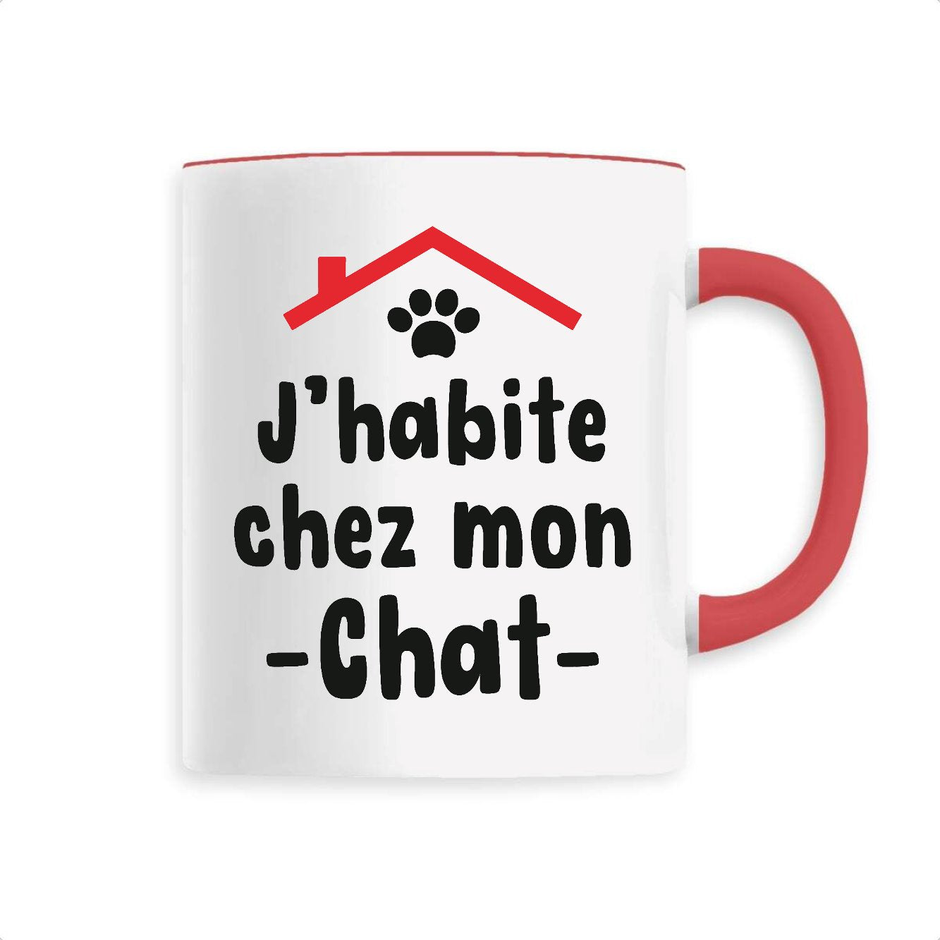 Mug J'habite chez mon chat 