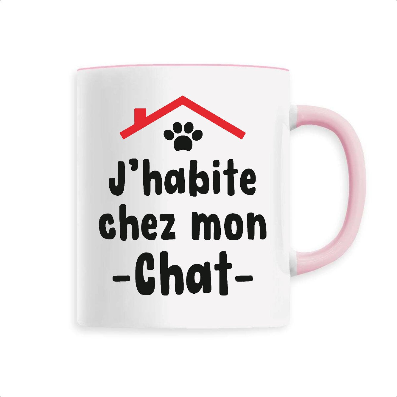 Mug J'habite chez mon chat 