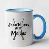 Mug J'parle pas aux Moldus Bleu