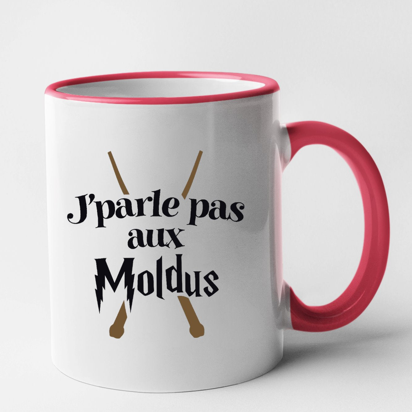 Mug J'parle pas aux Moldus Rouge