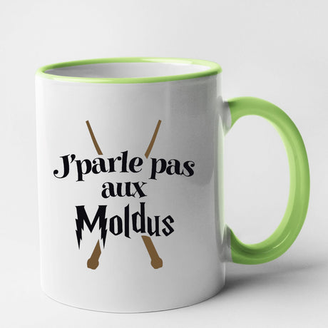 Mug J'parle pas aux Moldus Vert