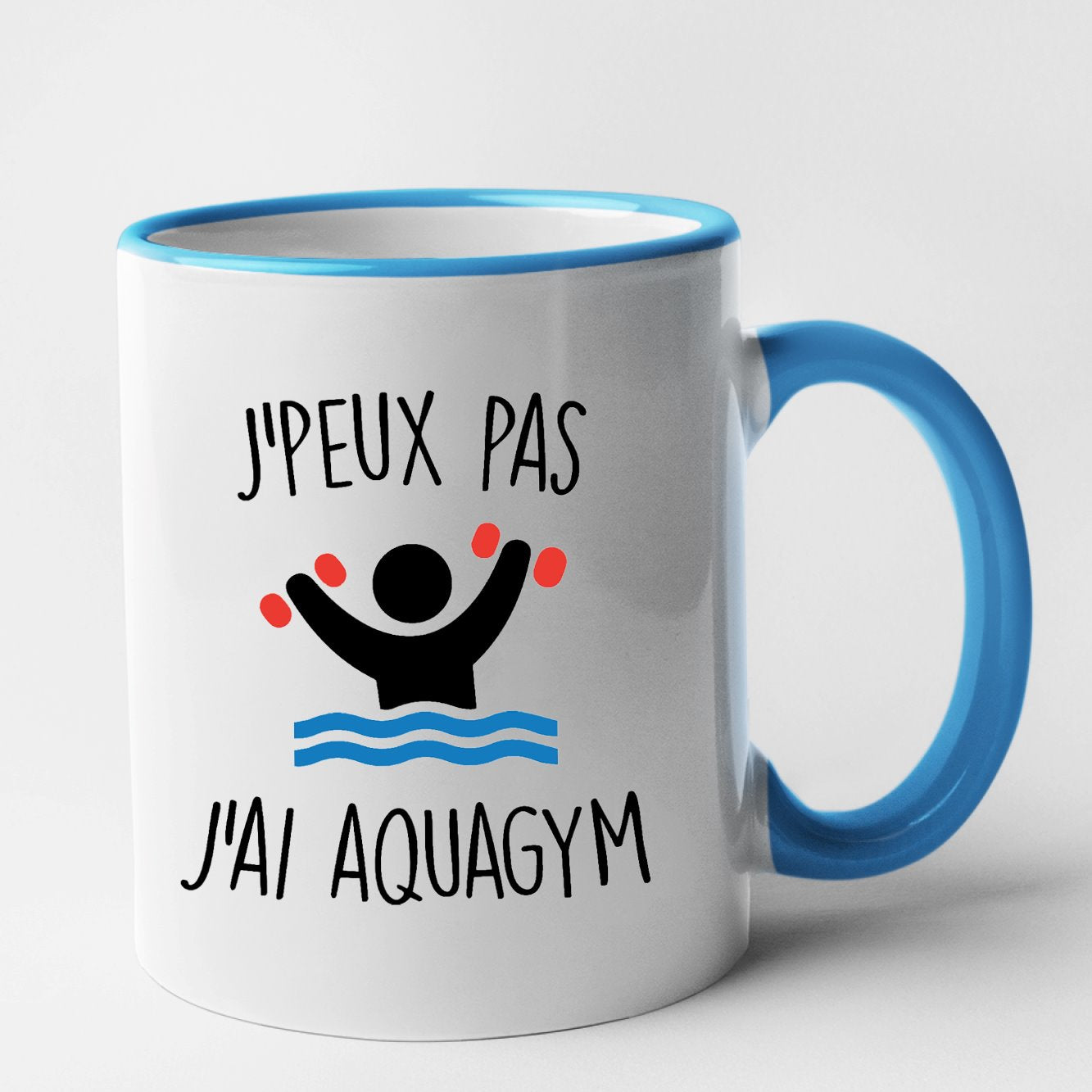 Mug J'peux pas j'ai aquagym Bleu