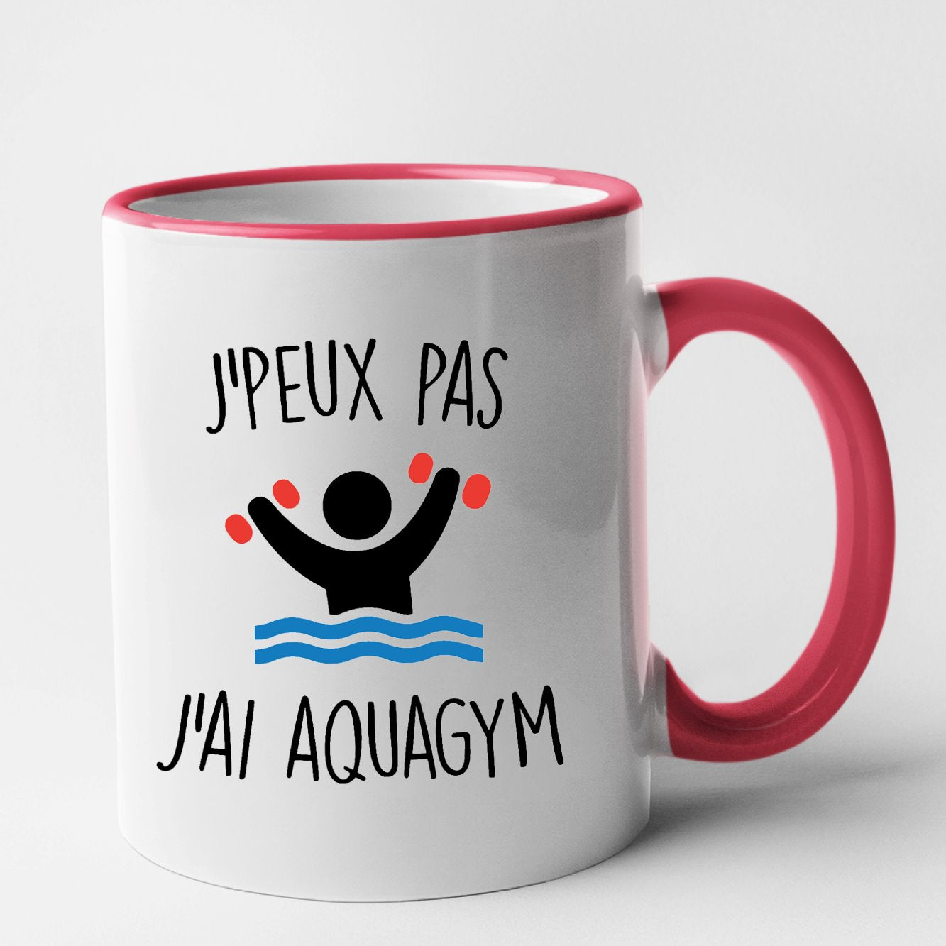 Mug J'peux pas j'ai aquagym Rouge