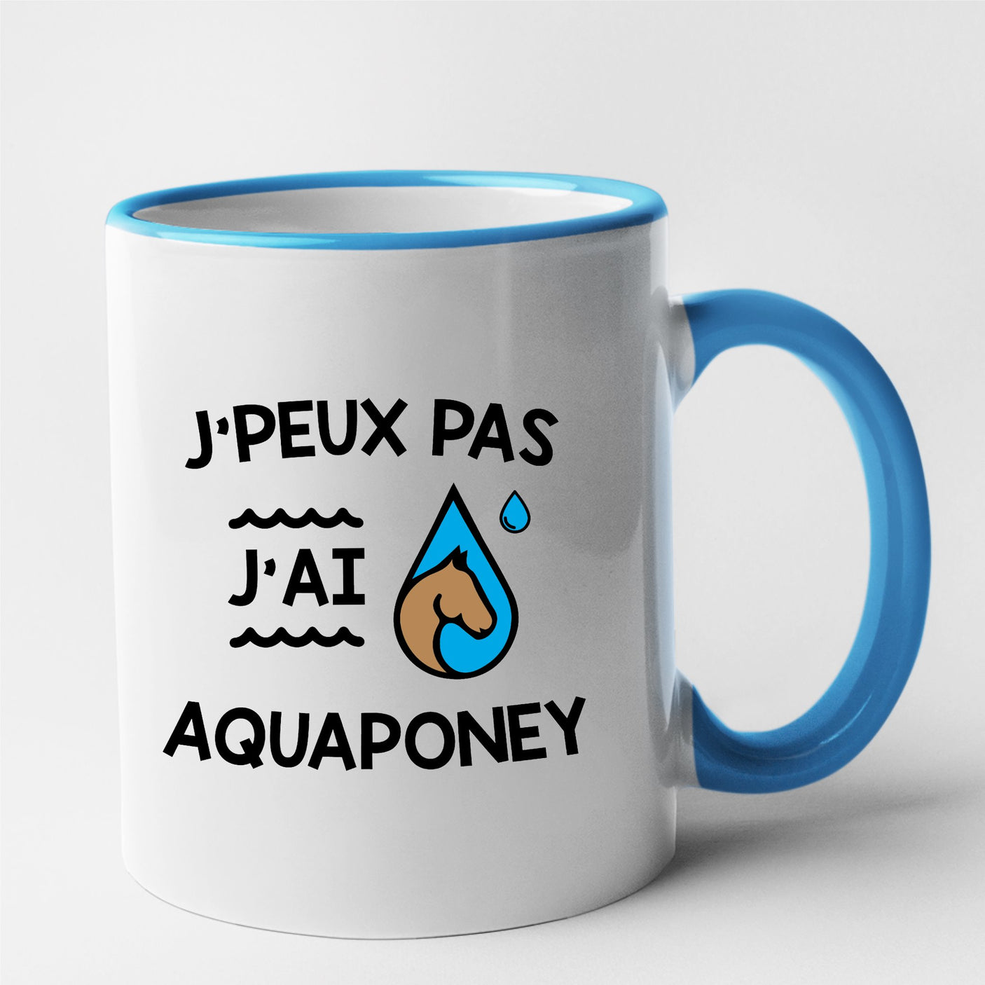 Mug J'peux pas j'ai aquaponey Bleu