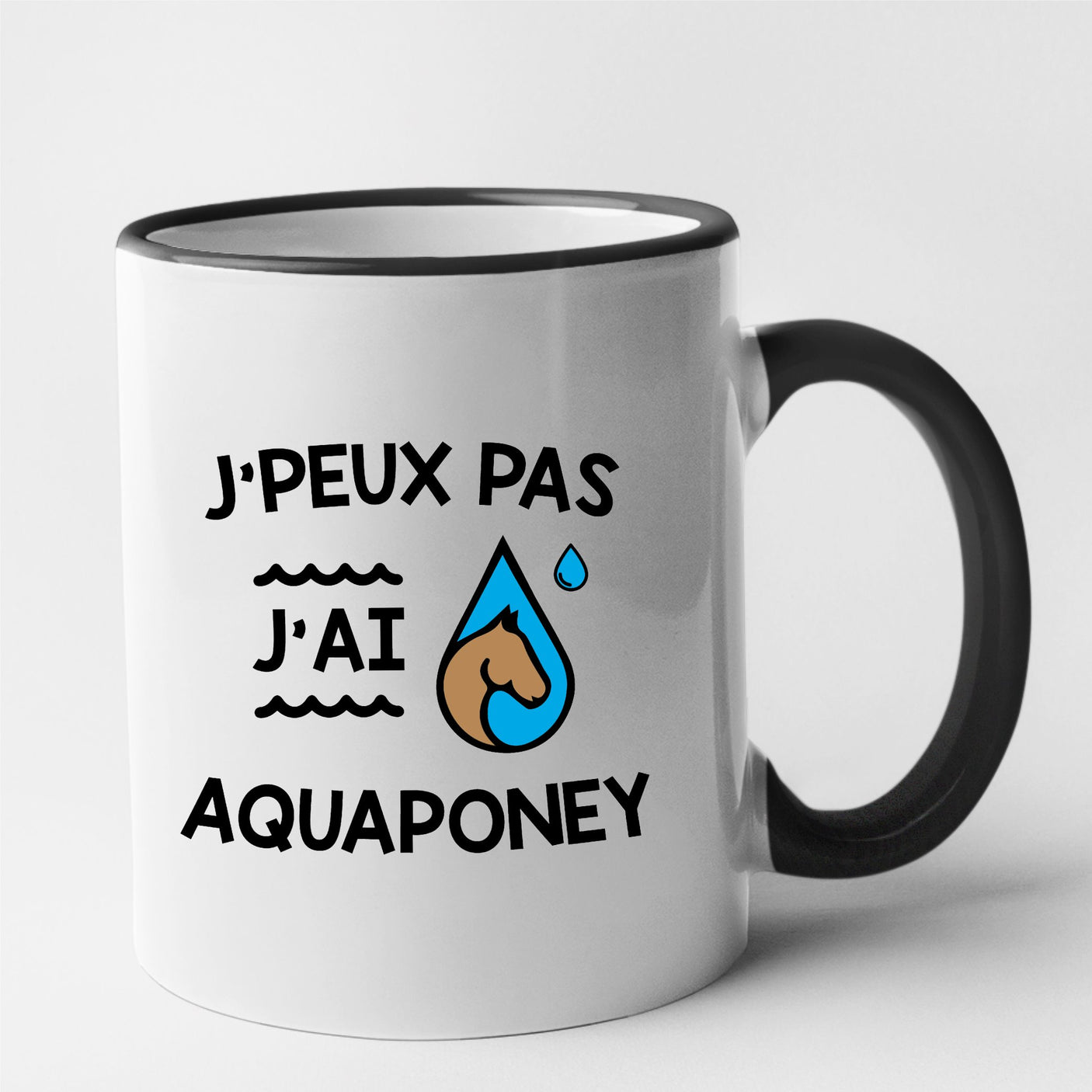 Mug J'peux pas j'ai aquaponey Noir