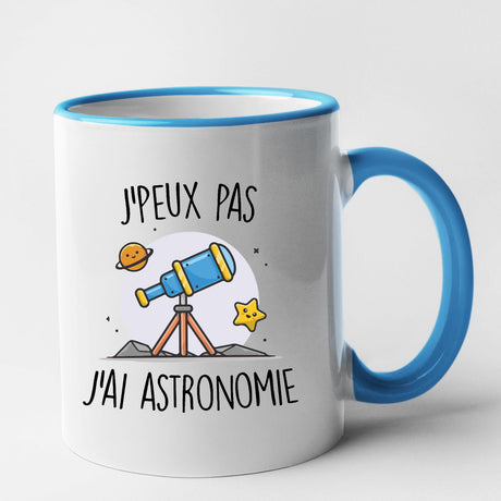 Mug J'peux pas j'ai astronomie Bleu