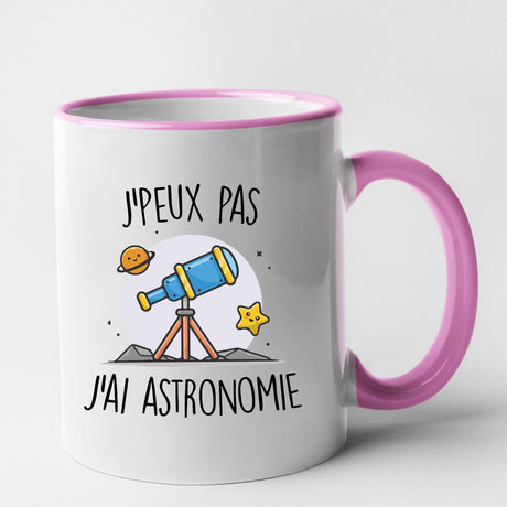 Mug J'peux pas j'ai astronomie Rose