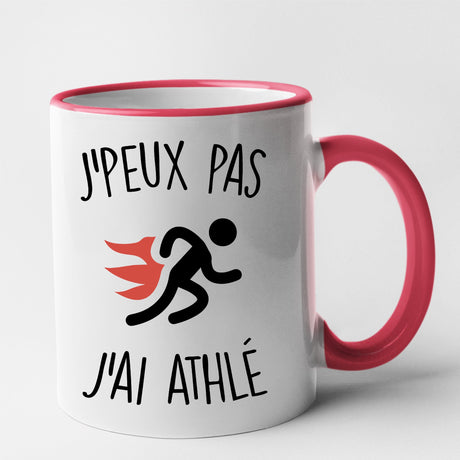 Mug J'peux pas j'ai athlé Rouge