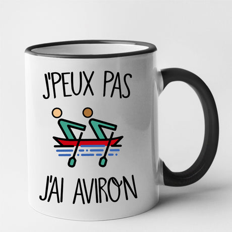 Mug J'peux pas j'ai aviron Noir