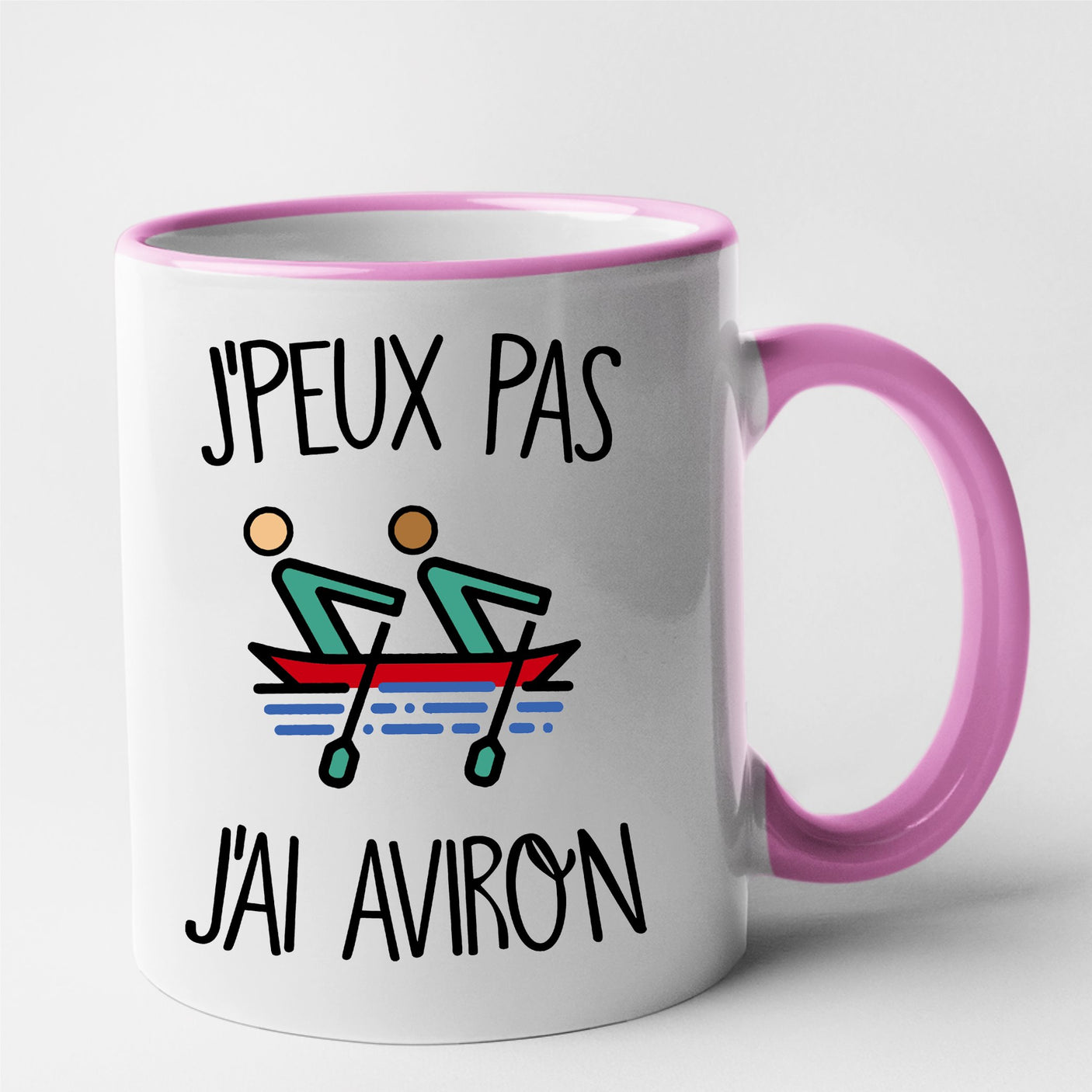 Mug J'peux pas j'ai aviron Rose