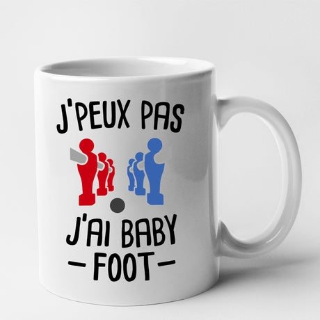 Mug J'peux pas j'ai baby-foot Blanc