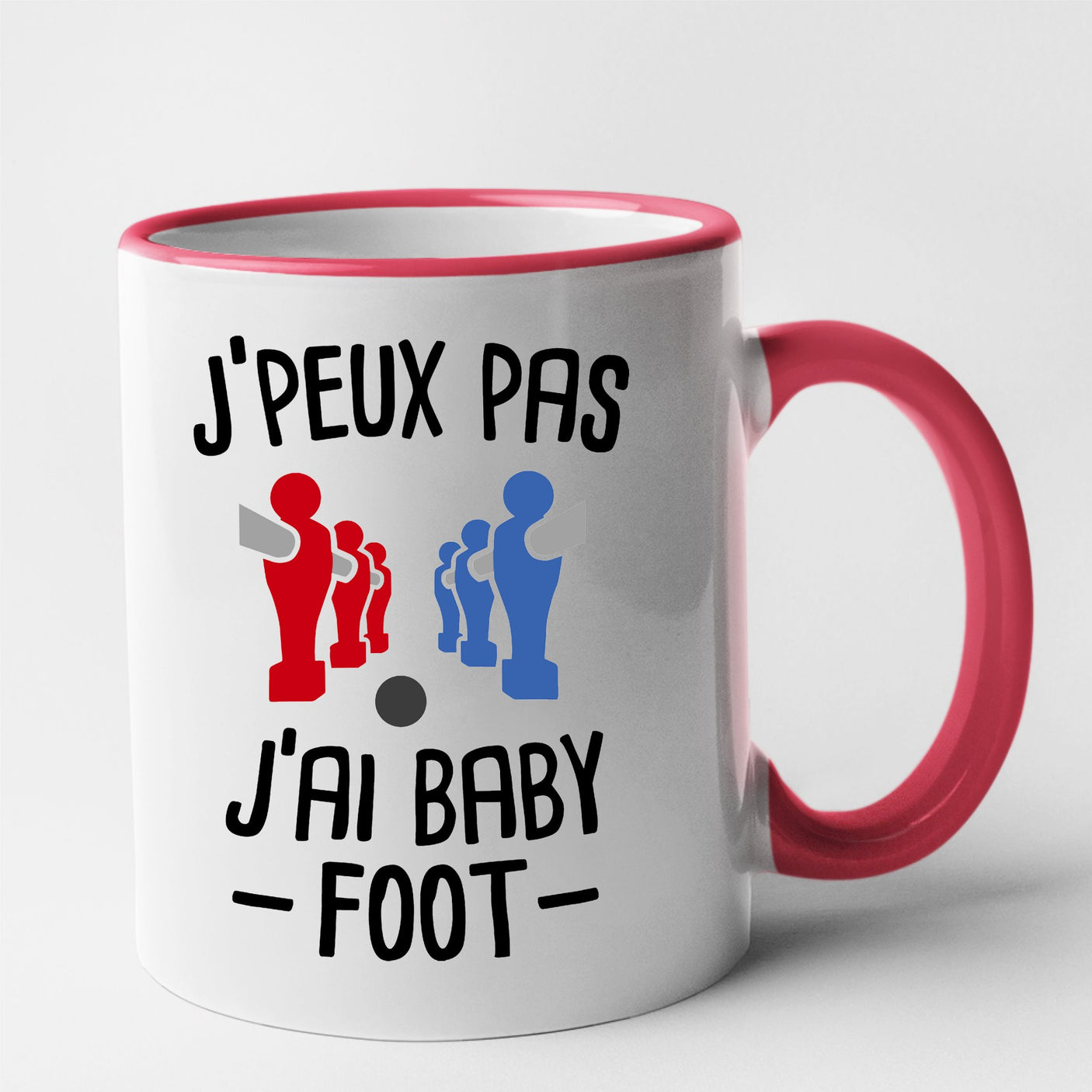 Mug J'peux pas j'ai baby-foot Rouge