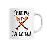 Mug J'peux pas j'ai baseball 