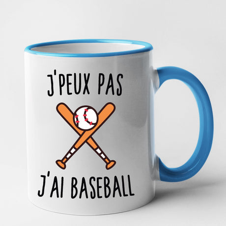 Mug J'peux pas j'ai baseball Bleu