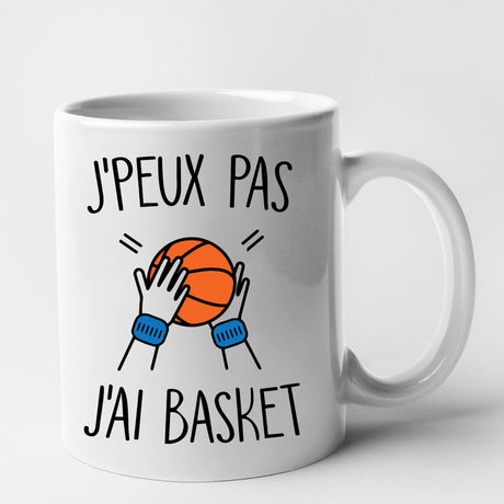 Mug J'peux pas j'ai basket Blanc