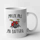 Mug J'peux pas j'ai batterie Blanc