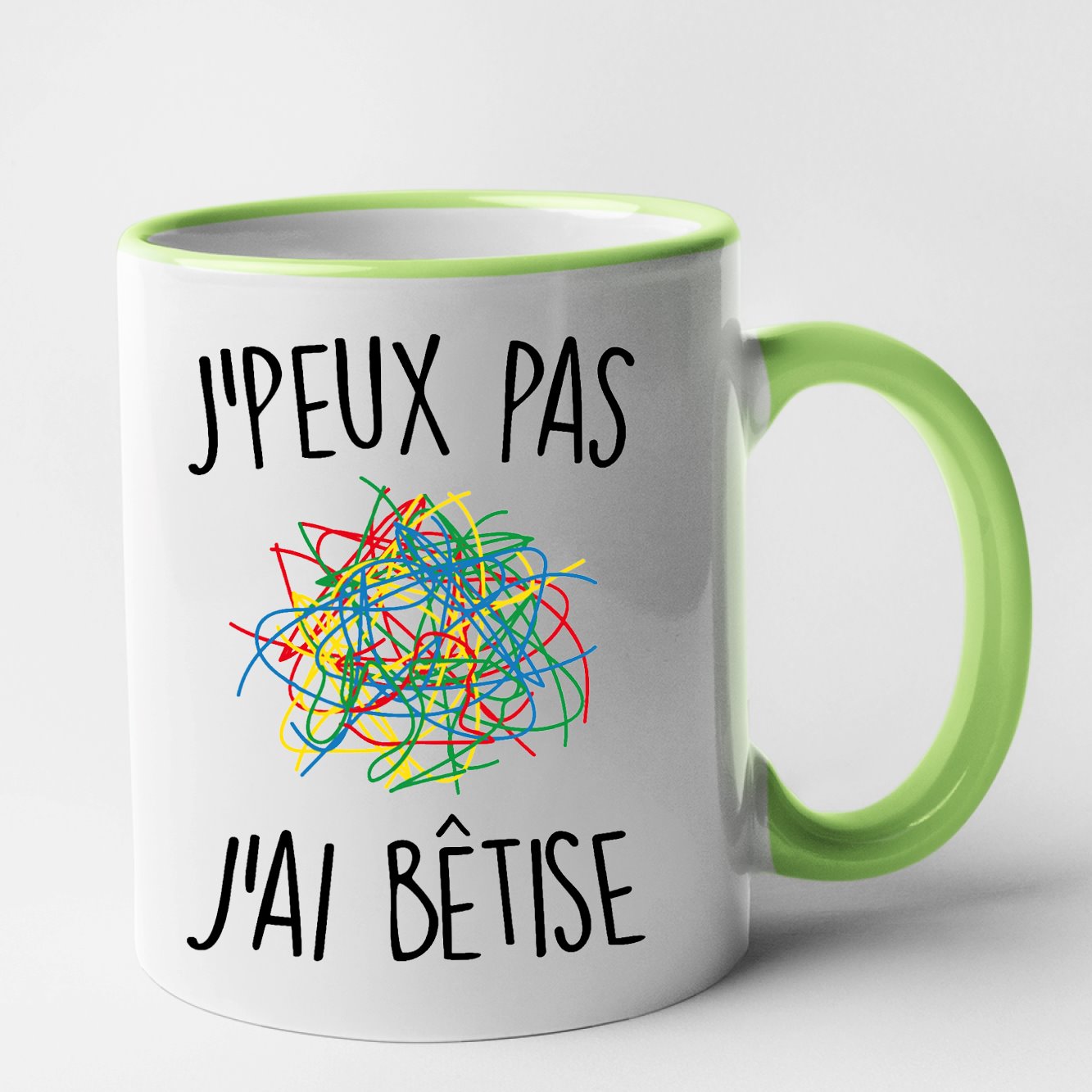 Mug J'peux pas j'ai bêtise Vert