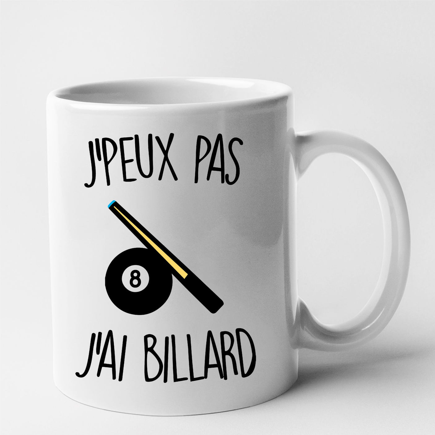 Mug J'peux pas j'ai billard Blanc