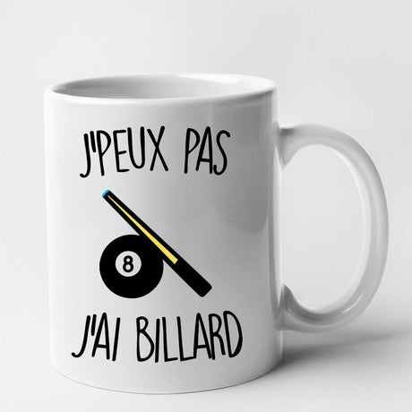 Mug J'peux pas j'ai billard Blanc