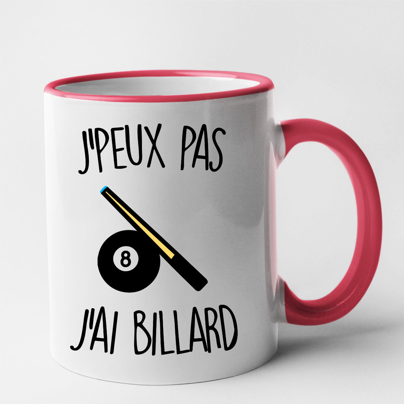 Mug J'peux pas j'ai billard Rouge