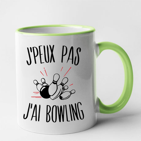 Mug J'peux pas j'ai bowling Vert