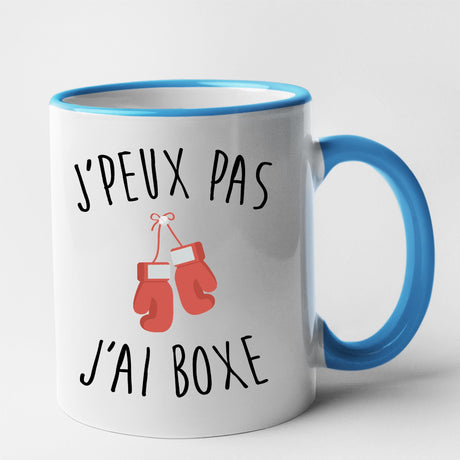 Mug J'peux pas j'ai boxe Bleu