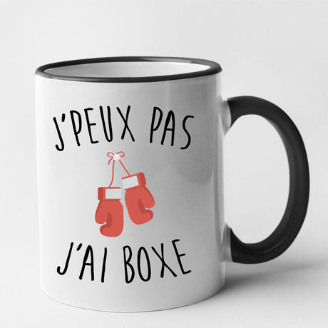 Mug J'peux pas j'ai boxe Noir