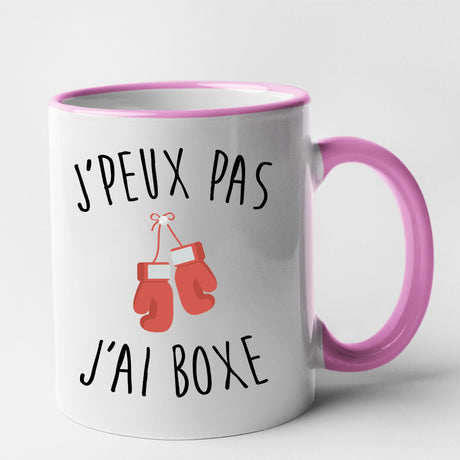 Mug J'peux pas j'ai boxe Rose