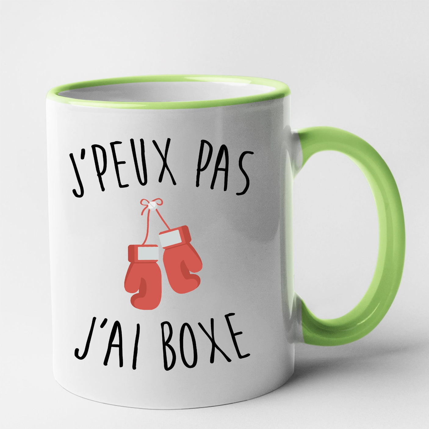 Mug J'peux pas j'ai boxe Vert