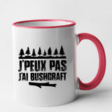 Mug J'peux pas j'ai bushcraft Rouge