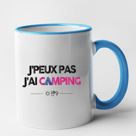 Mug J'peux pas j'ai camping Bleu