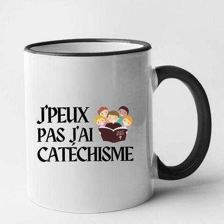 Mug J'peux pas j'ai catéchisme Noir