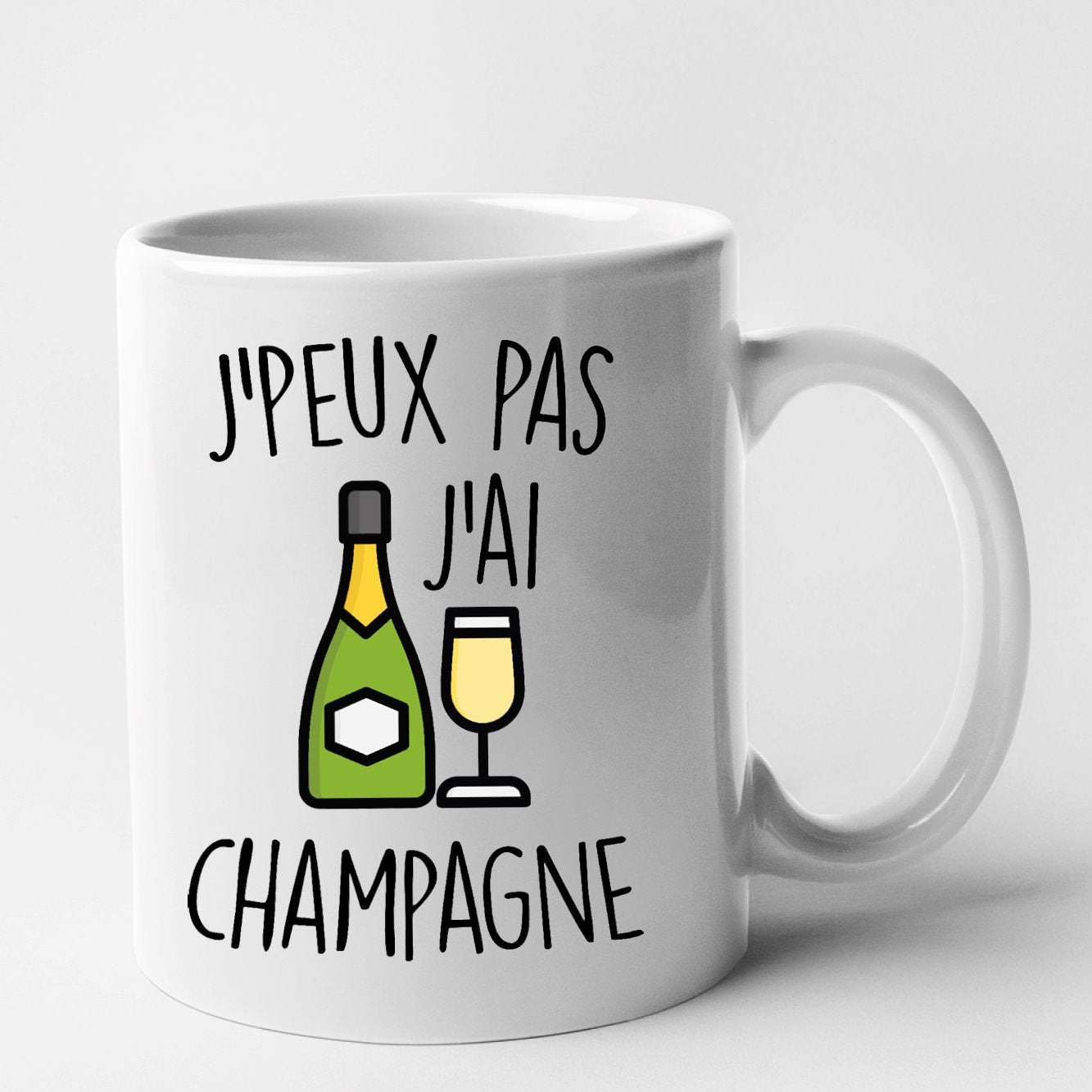 Mug J'peux pas j'ai champagne Blanc