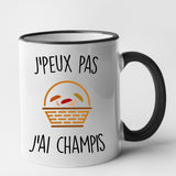 Mug J'peux pas j'ai champignons Noir