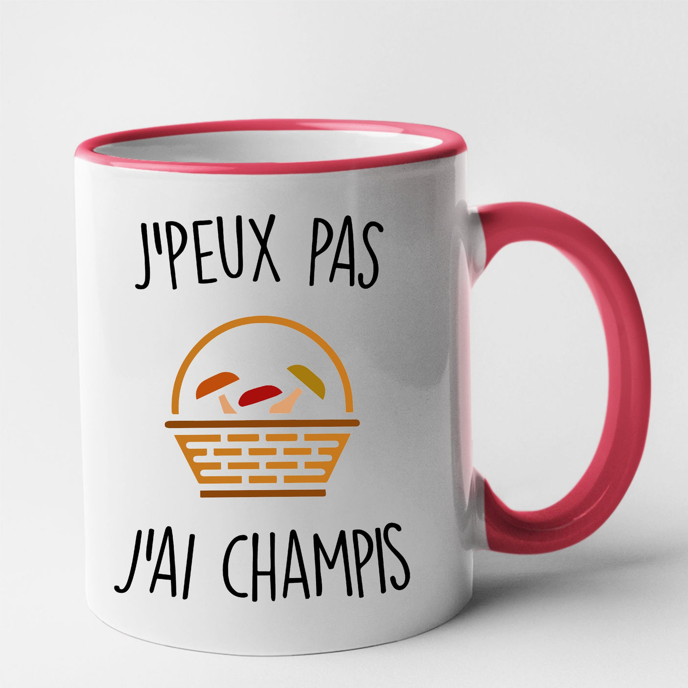 Mug J'peux pas j'ai champignons Rouge